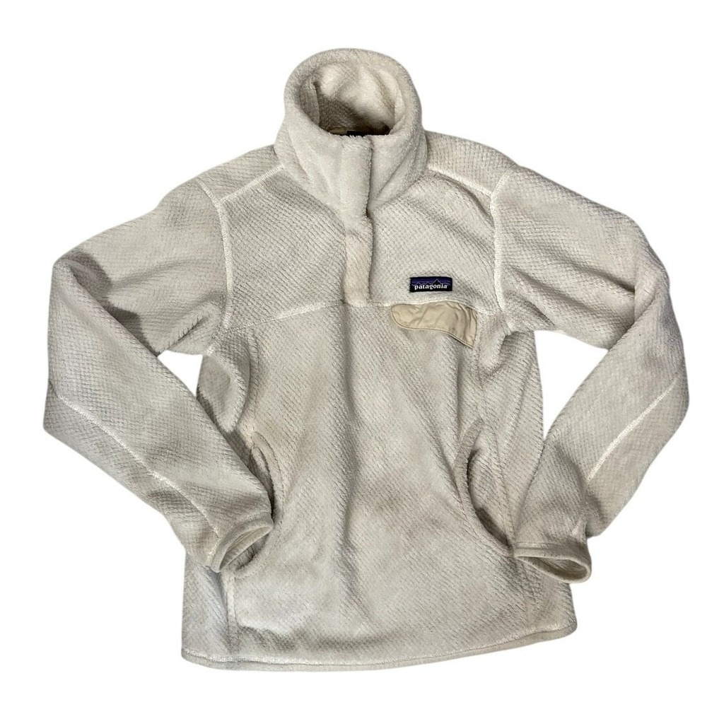 Patagonia Women's Re-Tool Snap-T Pullover White Beige Size XS